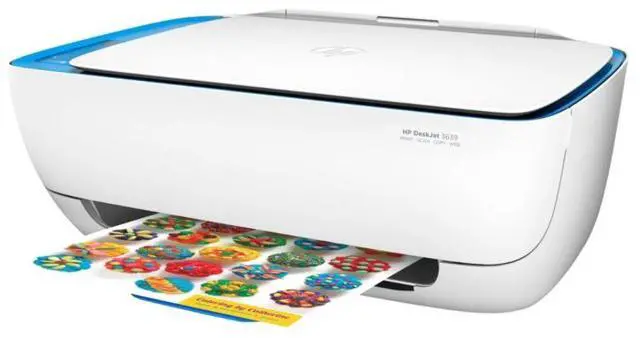 Alt view image 7 of 10 - HP Deskjet 3639 All-in-One - Multifunction printer - color - ink-jet - 8.5 in x 11.7 in (original) - A4/Legal (media) - up to 5 ppm (copying) - up to 20 ppm (printing) - 60 sheets - USB 2.0, Wi-Fi(n)