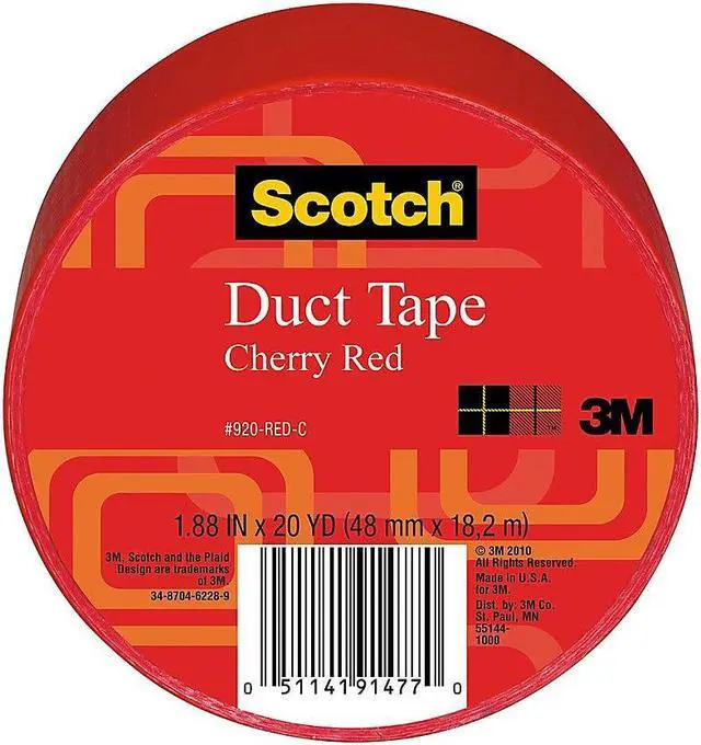 Alt view image 10 of 20 - 3M 920-RED-C 1.88" x 20 Yards Red Duct Tape