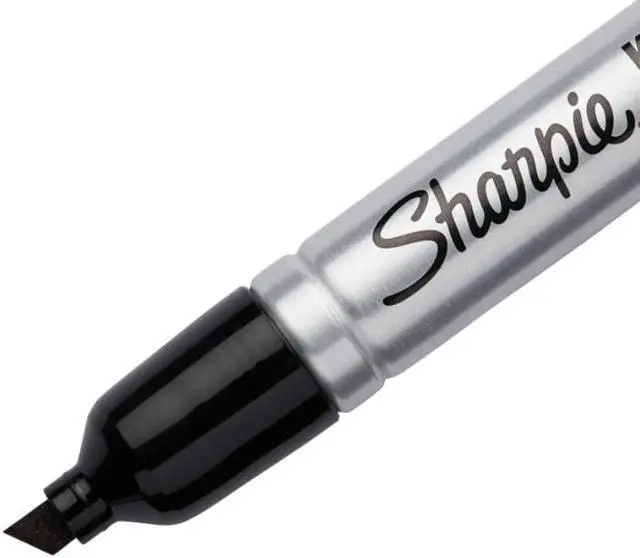 Alt view image 7 of 19 - Sharpie King Size Permanent Marker Chisel Tip Black Dozen (15001A)