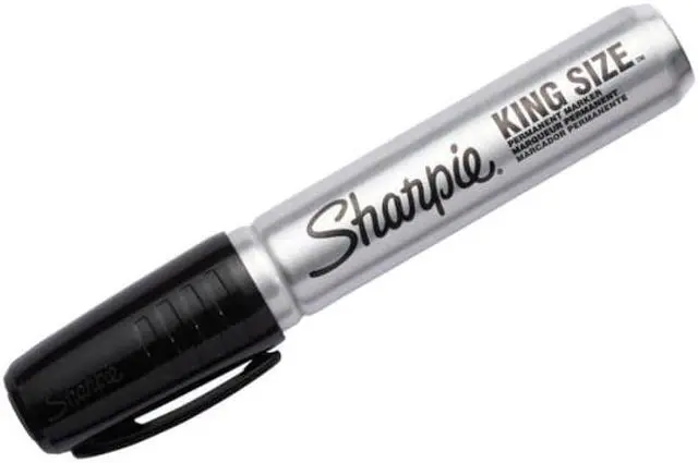Alt view image 6 of 19 - Sharpie King Size Permanent Marker Chisel Tip Black Dozen (15001A)