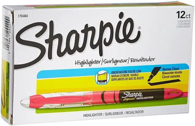 Alt view image 4 of 13 - Sharpie Accent Liquid Pen Style Highlighter Chisel Tip Fluorescent Pink Dozen 1754464