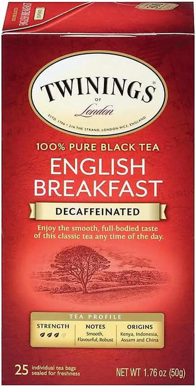 Alt view image 3 of 4 - Twinings Tea Bags, English Breakfast Decaf, 1.76 oz, 25/Box