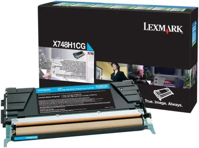 Alt view image 3 of 18 - Lexmark X748H1CG High-Yield Toner 10000 Page-Yield Cyan
