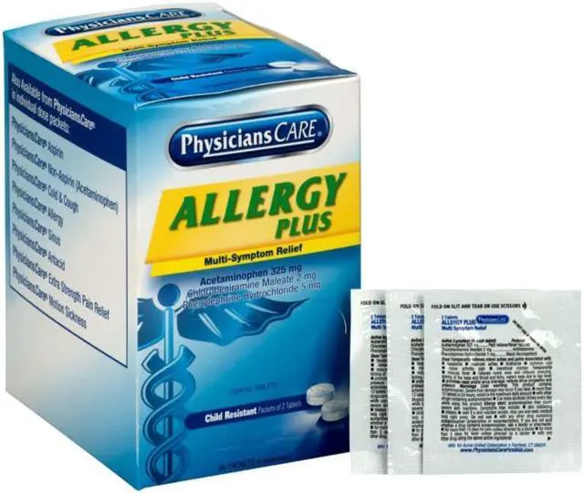 Alt view image 6 of 12 - Physicianscare Allergy Antihistamine Medication Two-Pack 50 Packs/Box 90091