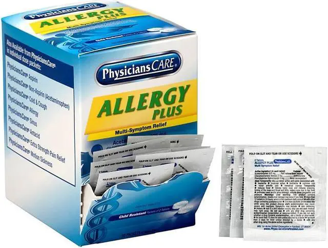 Alt view image 3 of 12 - Physicianscare Allergy Antihistamine Medication Two-Pack 50 Packs/Box 90091