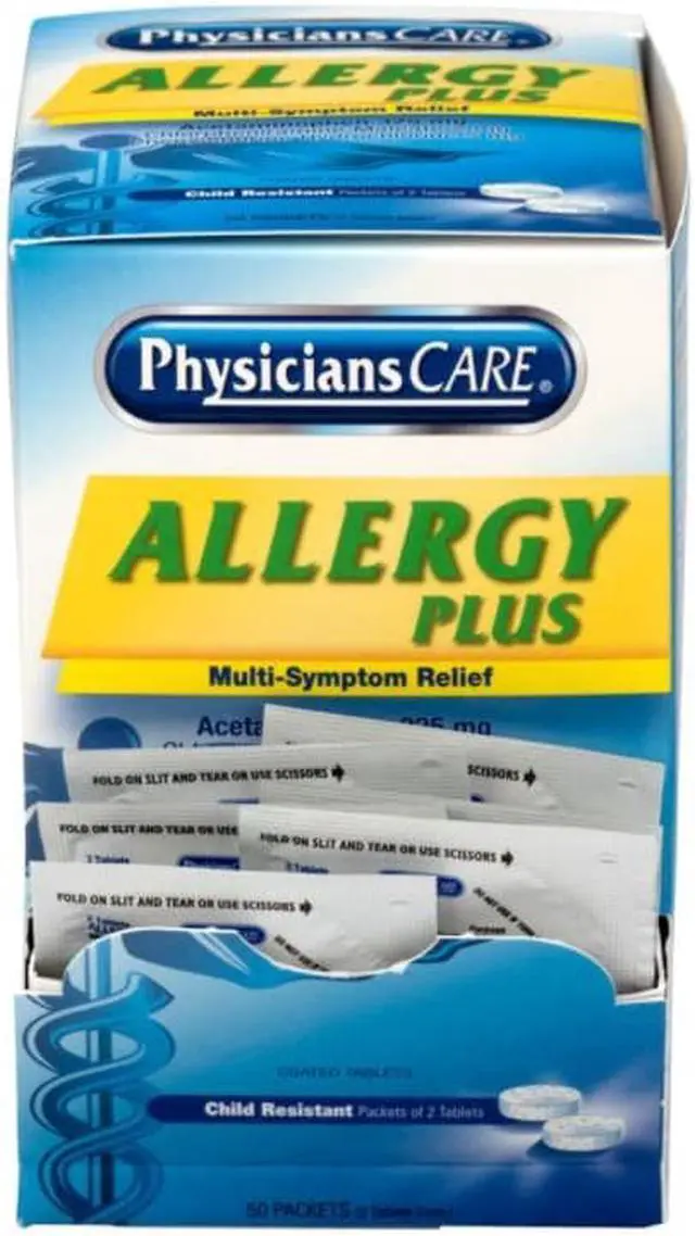 Alt view image 7 of 12 - Physicianscare Allergy Antihistamine Medication Two-Pack 50 Packs/Box 90091