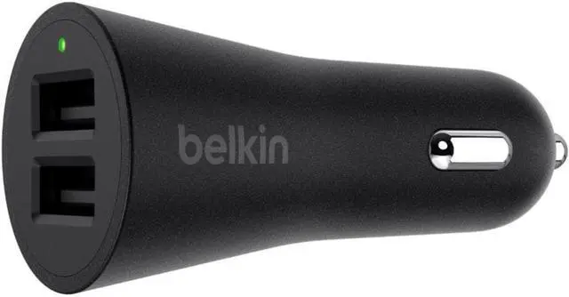 Alt view image 3 of 10 - Belkin BOOST UP 2-Port Car Charger + USB-A to Lightning Cable