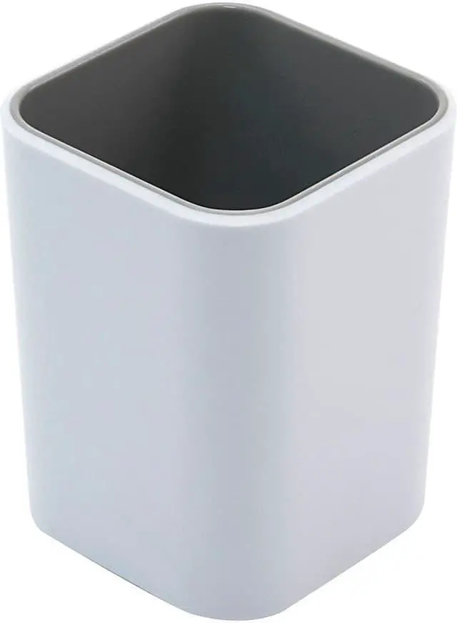 Main image of Fusion Pencil Cup Plastic 3 x 3 x 4 White/Gray 37524