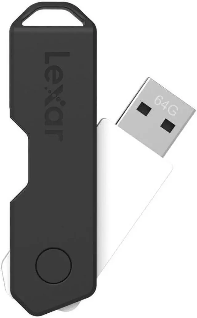 Alt view image 2 of 20 - Lexar® JumpDrive® TwistTurn2 USB 2.0 Flash Drive, 64GB, Black, LJDTT2-64GABNABK