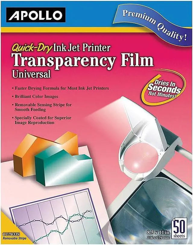 Alt view image 5 of 14 - Apollo VCG7033S Apollo Quick Dry Universal Ink Jet Printer Film
