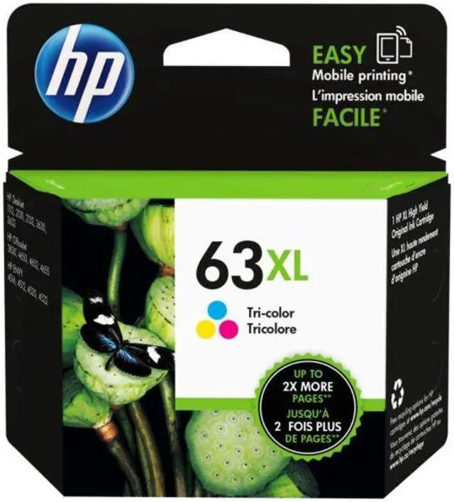 Alt view image 8 of 20 - HP F6U63AN#140 63XL High Yield Original Ink Cartridge Tri-Color