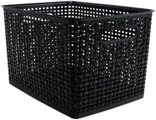 Alt view image 2 of 19 - Advantus SGS36006 Storage Studios Bin Weave Large Black