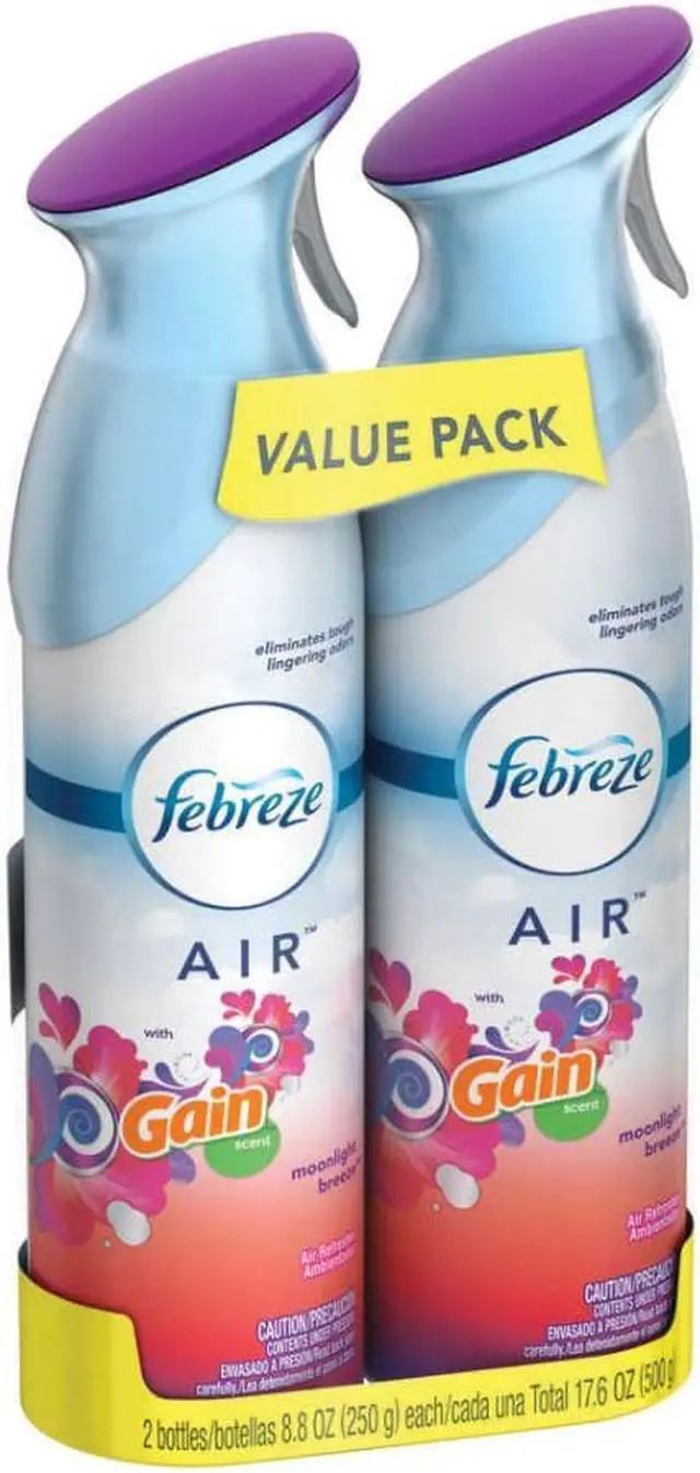 Alt view image 3 of 9 - febreze air freshner with Gain scent monlight breeze (pack of 2) 8.8 oz each