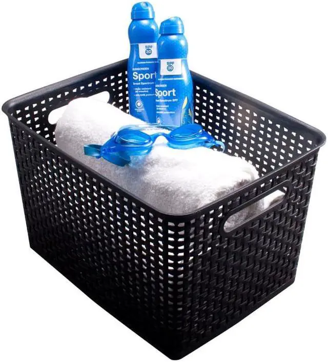 Alt view image 4 of 19 - Advantus SGS36006 Storage Studios Bin Weave Large Black