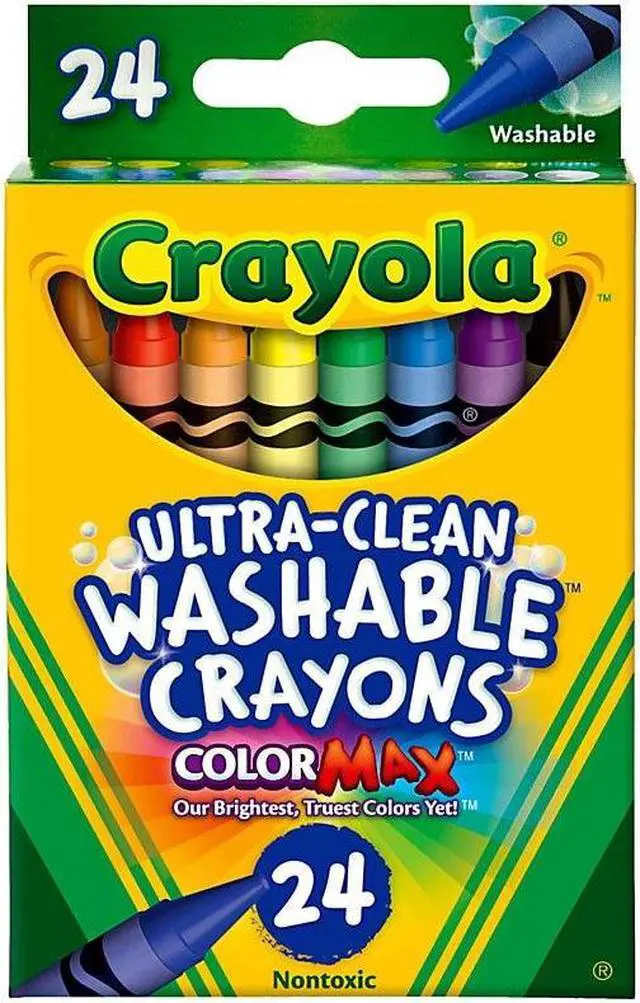 Alt view image 13 of 20 - Crayola Washable Crayons-24/Pkg