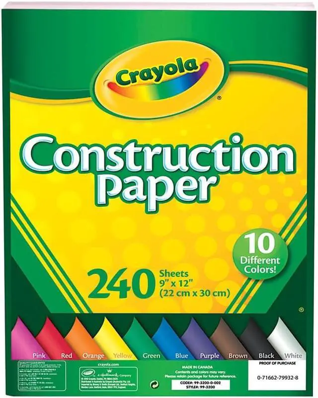 Alt view image 8 of 10 - Crayola Construction Paper Pad 9"X12"-240 Sheets
