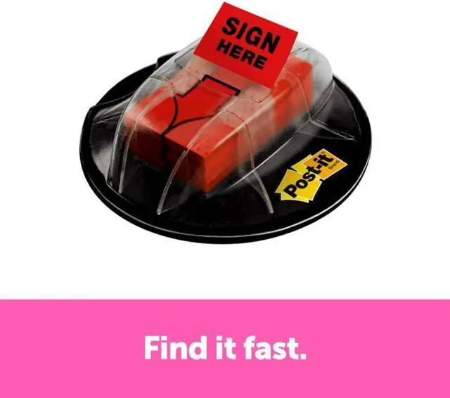 Alt view image 7 of 20 - 3M 680HVSHR High Volume Flag Dispenser Sign Here Red 200 Flags per Dispenser