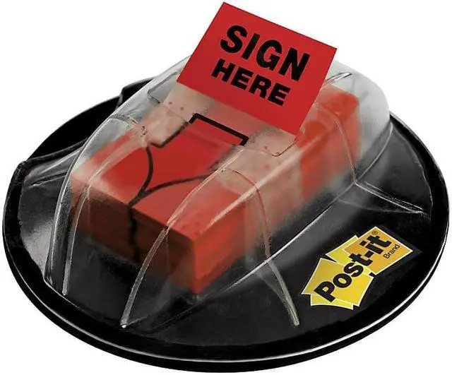 Alt view image 5 of 20 - 3M 680HVSHR High Volume Flag Dispenser Sign Here Red 200 Flags per Dispenser