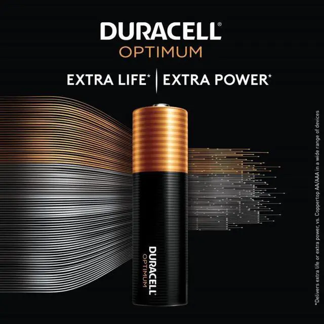 Alt view image 2 of 20 - Duracell Optimum AAA Batteries, Pack of 8