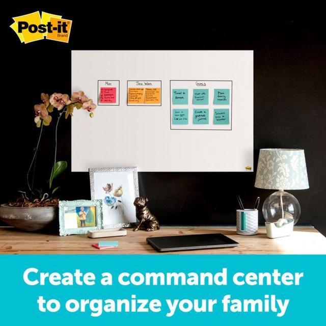 Alt view image 8 of 20 - Post-it Dry DEF3X2 - Erase Film with Adhesive Backing, 36 x 24, White