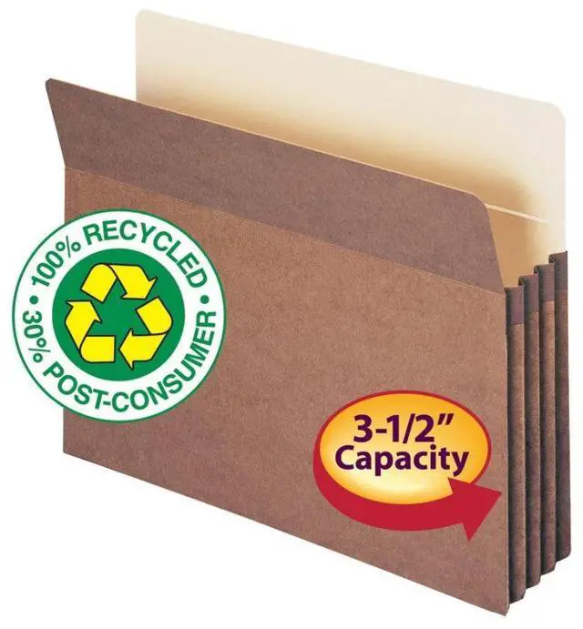 Alt view image 3 of 12 - Smead 100% Recycled File Pocket 74205