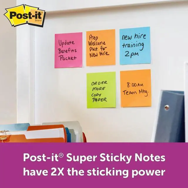 Alt view image 8 of 12 - Post-It Notes Super Sti Pad,2x2,Spr Stcky,8pk,Ast 6228SSAU