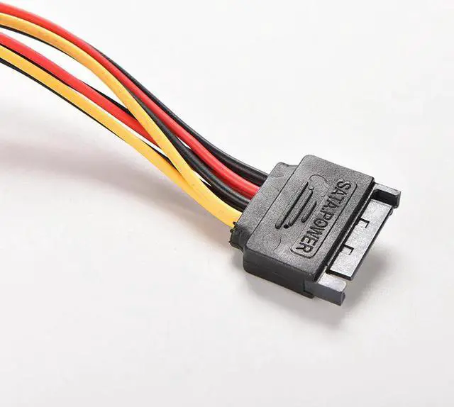 Main image of 2016 Hot Sale Splitter Power Cable 19cm 5 Pin SATA Male to 2 SATA Splitter Female