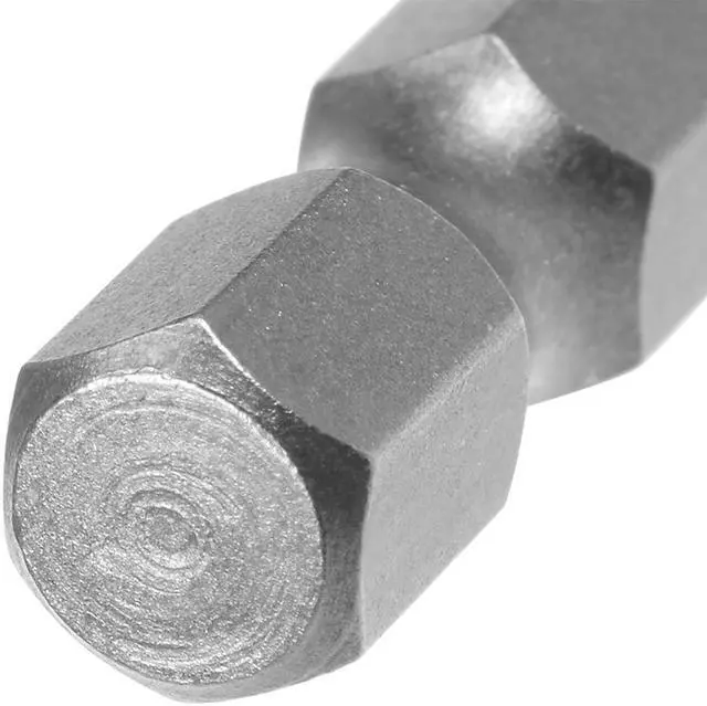 Alt view image 4 of 4 - 10Pcs 1/4" Hex Shank 100mm Length Magnetic Hex Head H6 Screwdriver Bits S2 Alloy Steel