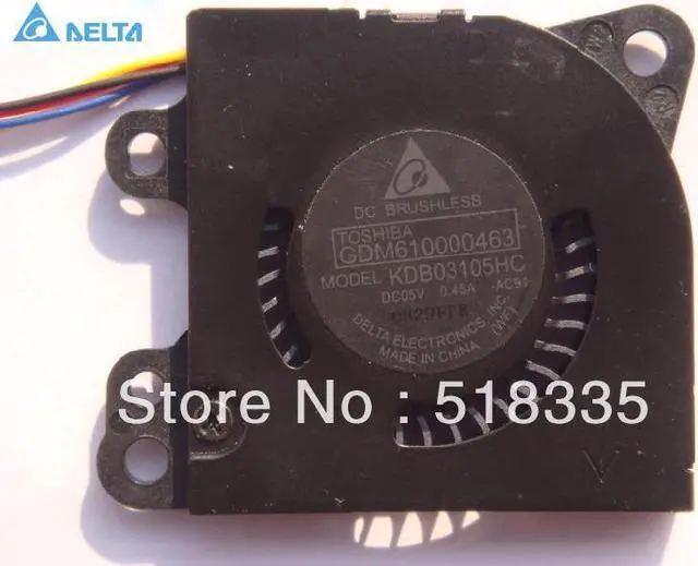 Main image of for delta KDB03105HC 3CM 3*3*0.5CM 30*30*5MM 3005 small blower  5V 0.45A cooling fan