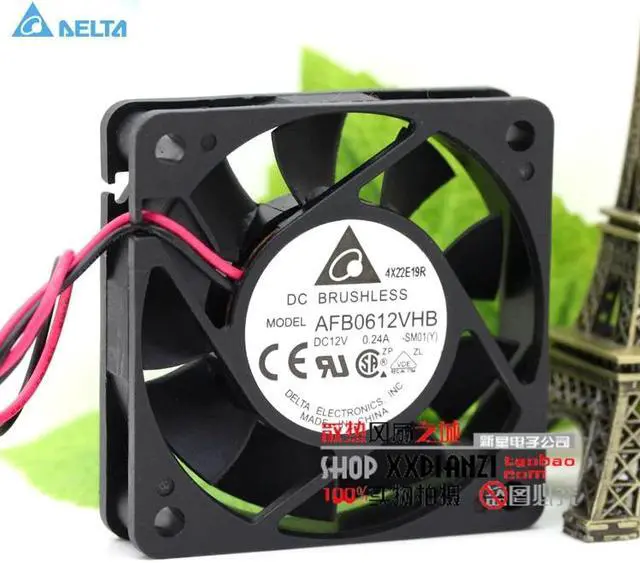 Main image of Original for delta AFB0612VHB 6015 12V 0.24A 6CM two-wire radiator fan
