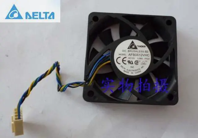 Main image of for delta 60MM 6013 60*60*13MM DC12V 4 the fan  of the line AFB0612VHC  Cooling fan