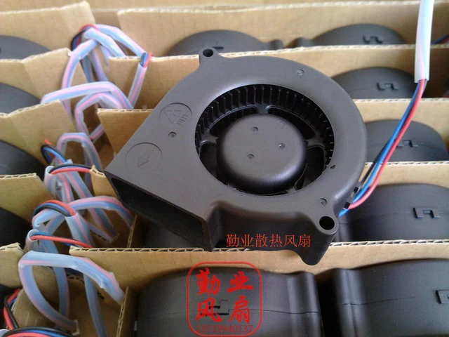 Alt view image 3 of 5 - For for delta BFB0712L 7530 turbo centrifugal blower fan dual ball DC 12V 0.10A 3-pin