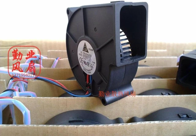 Alt view image 4 of 5 - For for delta BFB0712L 7530 turbo centrifugal blower fan dual ball DC 12V 0.10A 3-pin
