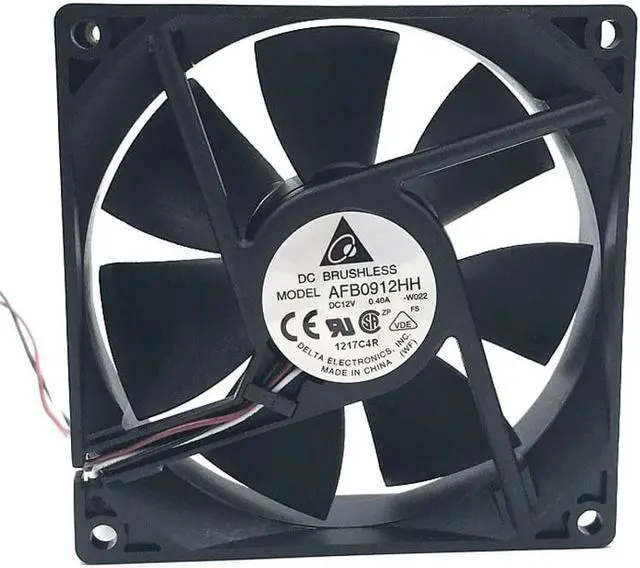 Alt view image 2 of 4 - for delta AFB0912HH 92*92*25MM 90x90x25mm DC12V 0.40A case Cooling Fan 67.92CFM 4500RPM