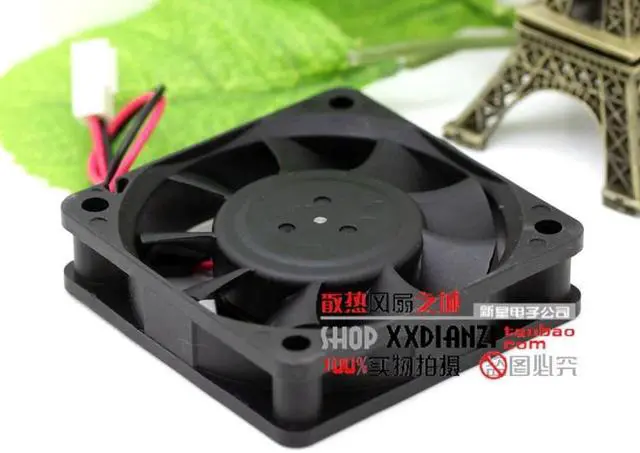 Alt view image 5 of 5 - Original for delta AFB0612VHB 6015 12V 0.24A 6CM two-wire radiator fan