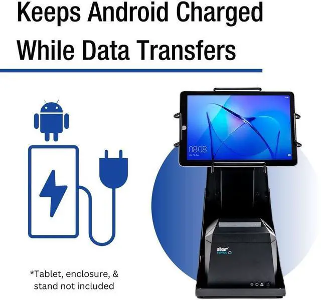 Alt view image 9 of 10 - Star Micronics TSP143IVUE WHT US Desktop Direct Thermal Printer Monochrome White