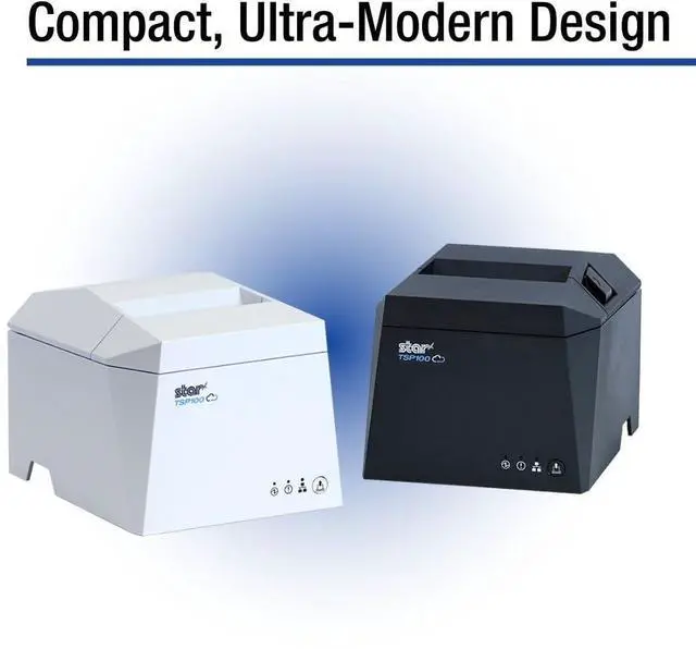 Alt view image 10 of 10 - Star Micronics TSP143IVUE WHT US Desktop Direct Thermal Printer Monochrome White