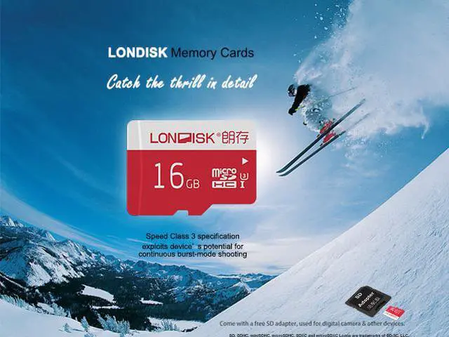 Alt view image 5 of 7 - LONDISK 4K Micro SD Card 16GB Class10 U3 microSDHC Card Memory Card for Dashcam Phone (U3 16GB)