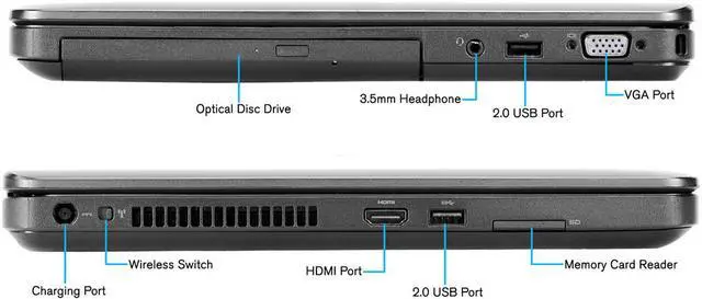 Alt view image 3 of 6 - DELL Laptop Latitude E5540 Intel Core 4th Gen i7-4600U (2.1 GHz) - 8GB Memory - NEW Kingston 240GB SSD - NVIDIA GeForce GT 720M 2GB Graphics - 15.6" HD - Webcam - DVDRW - Windows 10 Pro