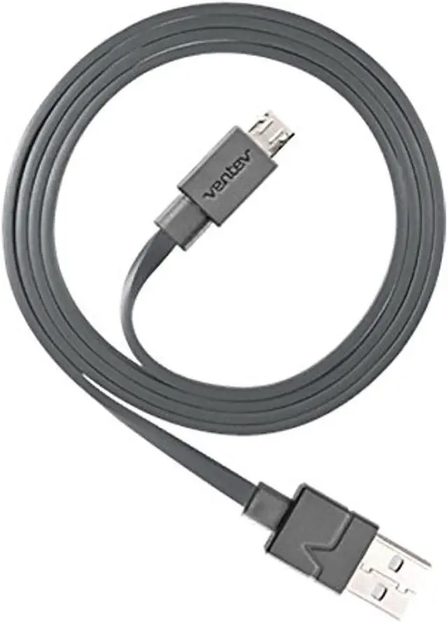 Alt view image 7 of 14 - Ventev Charge/Sync Cable Micro USB 6ft Grey Charge/Sync Cables