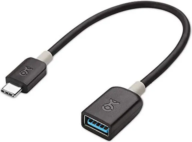 Main image of cable matters usb c to usb adapter (usb to usb c adapter, usb-c to usb 3.0 adapter, usb c otg) in black 6 inches