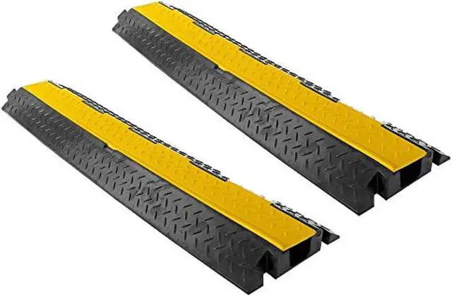 Alt view image 8 of 8 - Pyle 40" Cable Wire Protector Cover Ramp with Lid for Floor Cord Safety (2 Pack)