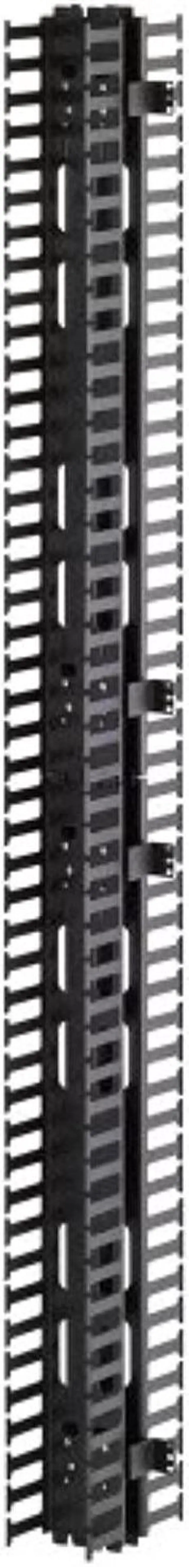 Alt view image 3 of 6 - Leviton - 4980L-VFR - Leviton Versi-Duct 4980L-VFR Vertical Slotted Duct - Black - 1 Pack - 19 Panel Width
