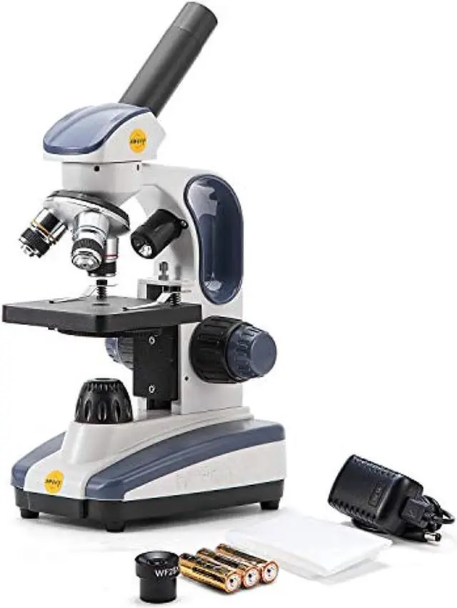 Main image of swift compound monocular microscope sw200dl with 40x-1000x magnification, dual light, precision fine focus, wide-field 25x eyep