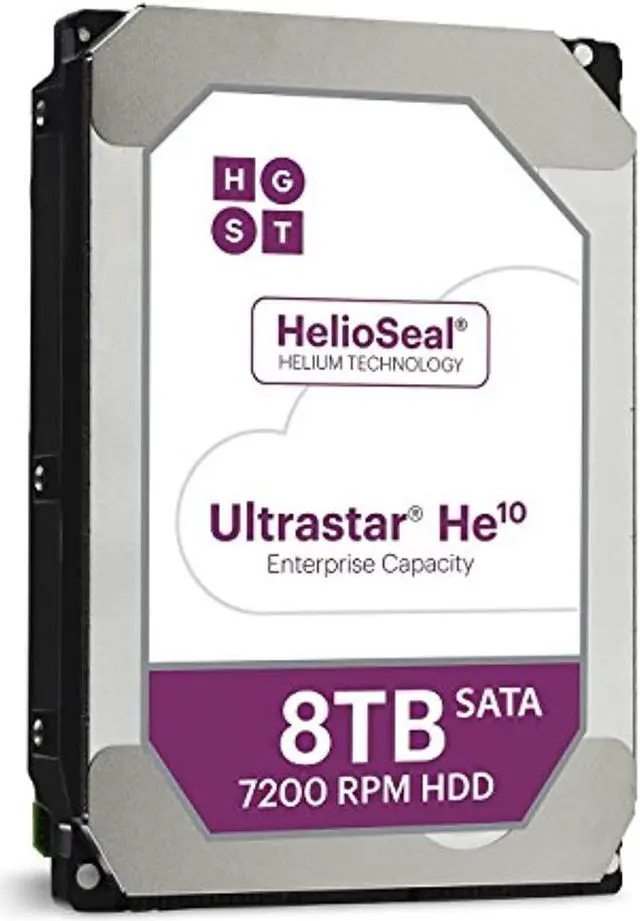 Alt view image 3 of 4 - hgst 8tb enterprise capacity 3.5 hdd 7200rpm sata 6gbps 256 mb cache internal bare drive huh721008ale600