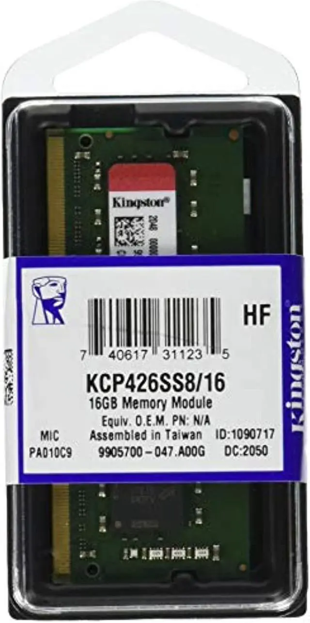 Alt view image 5 of 20 - Kingston KCP426SS8/16 16GB DDR4 2666MHz Single Rank SoDIMM Memory Module