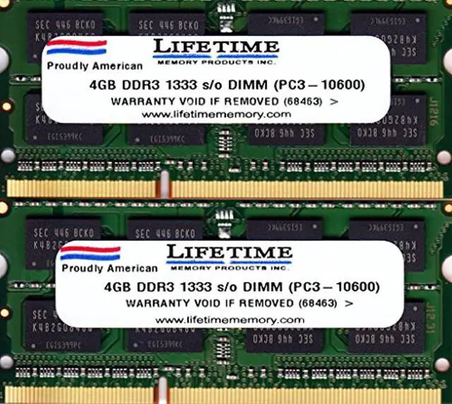 8GB RAM Kit (2x4GB) Samsung DDR3 1333mhz SODIMM Notebook Memory