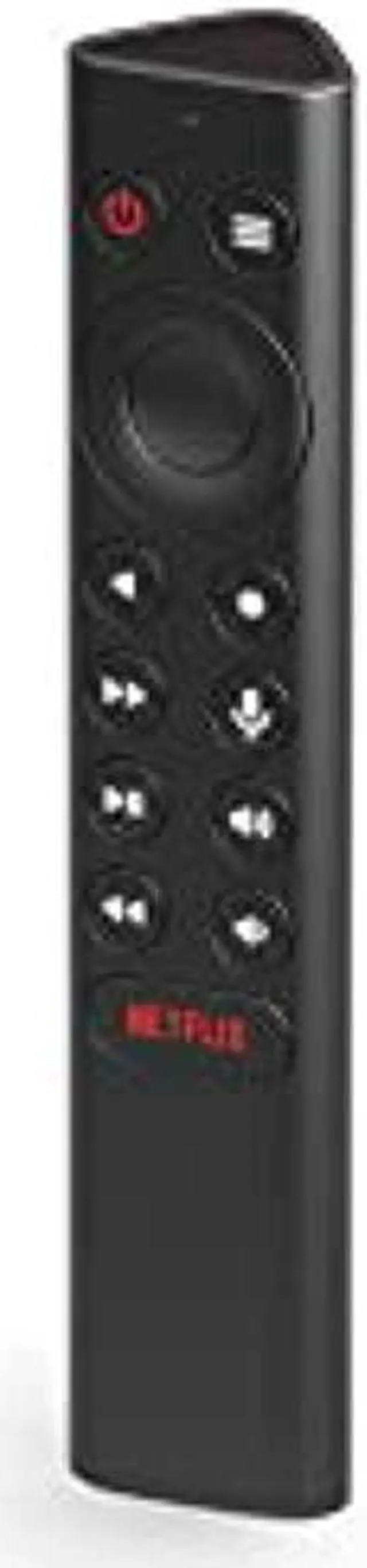 Main image of nvidia shield remote; voice search, motion-activated, backlit buttons, customizable menu buttons, and ir blaster to control you