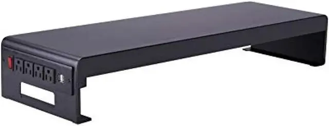 Alt view image 2 of 20 - Rocelco 30" Premium Dual Monitor Stand with AC Power Supply & USB 2.0 Charging