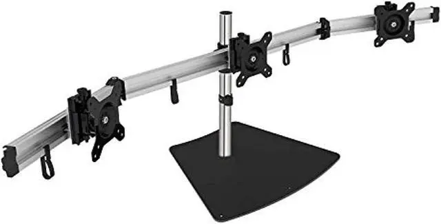 Alt view image 7 of 20 - Siig Easy-Adjust Triple Monitor Desk Stand - 13" To 27"